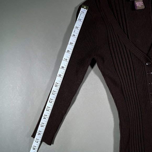Hooked Up by IOT Brown Stretch Top Long Sleeves Size M‎ - Picture 7 of 11
